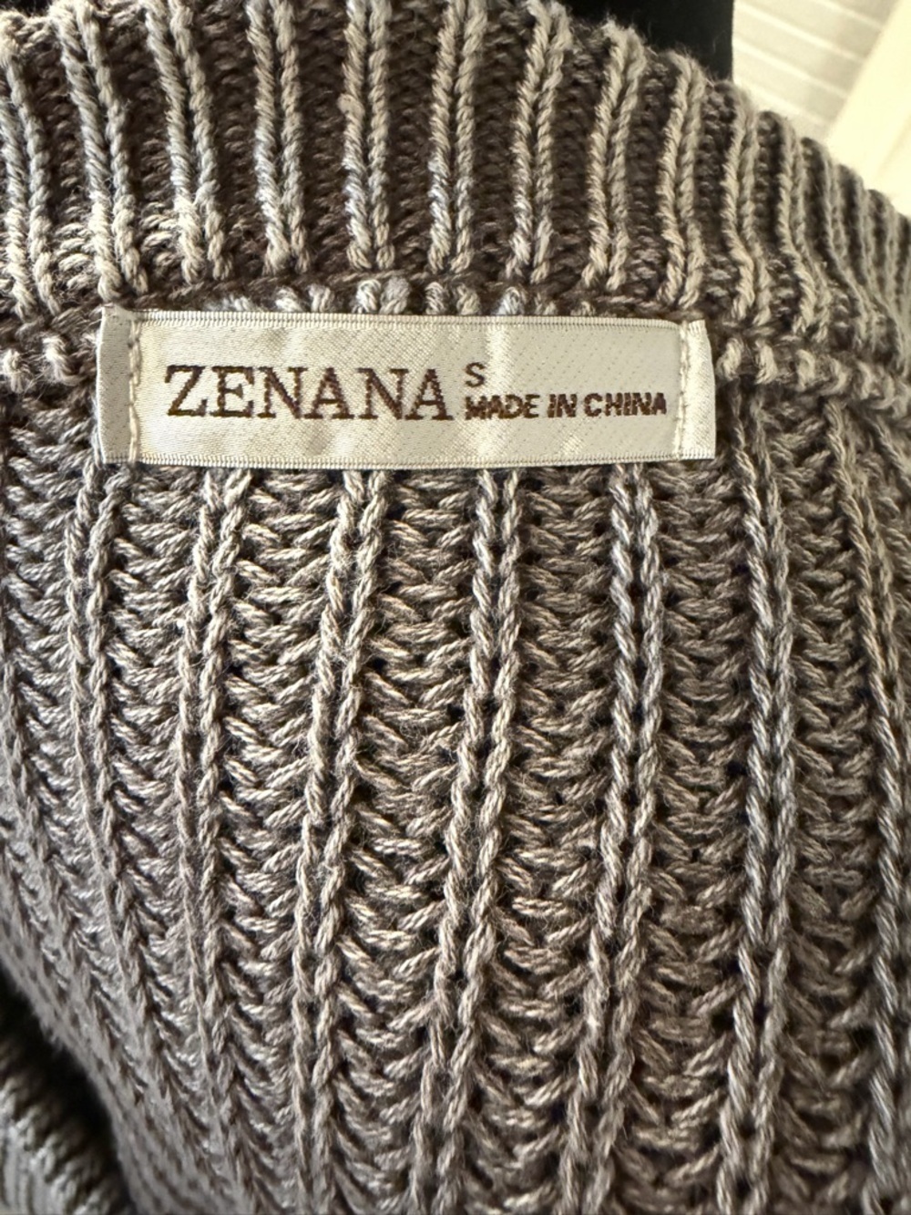 Zenana Gray Oversized Sweater | Small | NWOT | Cozy Neutral - Picture 2 of 4